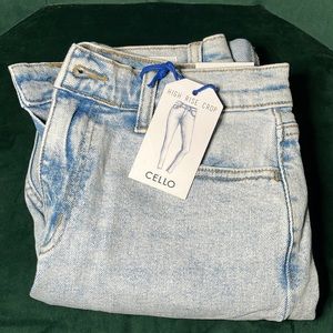 Light Blue Cello High-Rise Crop Jeans